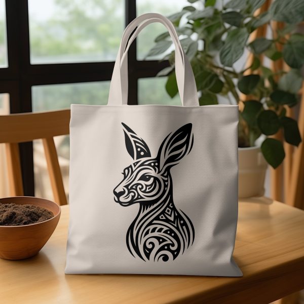 Kangaroo Head Tribal Pattern Laser SVG Design Element - Image 3