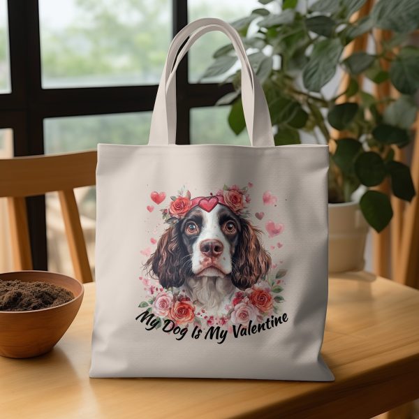 Adorable Valentine Dog with Floral Heart Sublimation Design PNG - Image 3