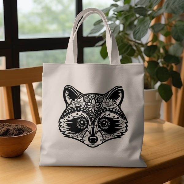 Intricate Raccoon Head Mandala Art Laser SVG Design - Image 6