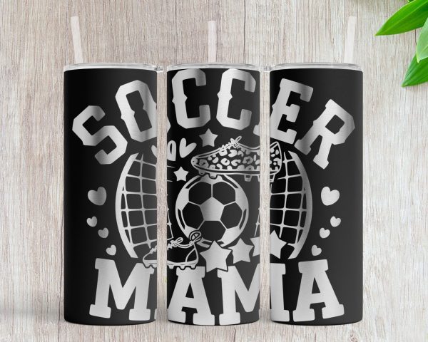 Soccer Mama 20oz Skinny Tumbler Laser Engraved SVG Design