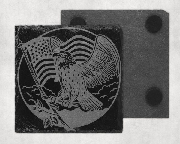 Patriotic Eagle With American Flag SVG Design For Laser & Cutting Machines - Image 4