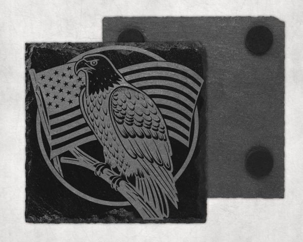 Bald Eagle With Flag SVG Design For Laser & Cutting Machines - Image 4