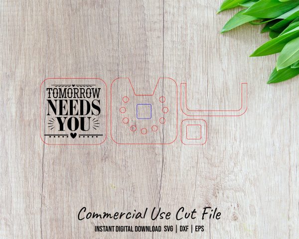 Tomorrow Needs You Car Vent Diffuser SVG Laser Cut File - Image 2