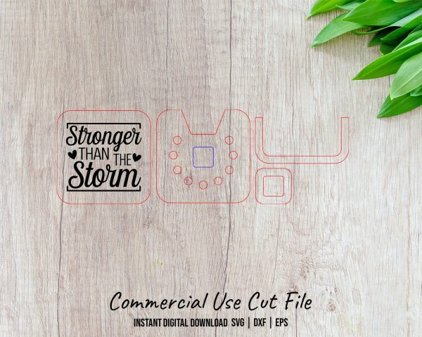 Stronger Than The Storm Car Vent Diffuser SVG Laser Cut File - Image 2