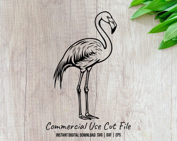 Flamingo Standing Design Laser SVG Design Element