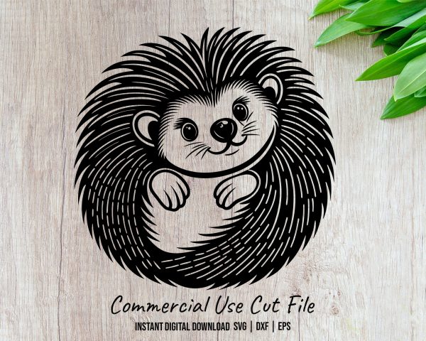 Adorable Hedgehog Illustration SVG Design Element