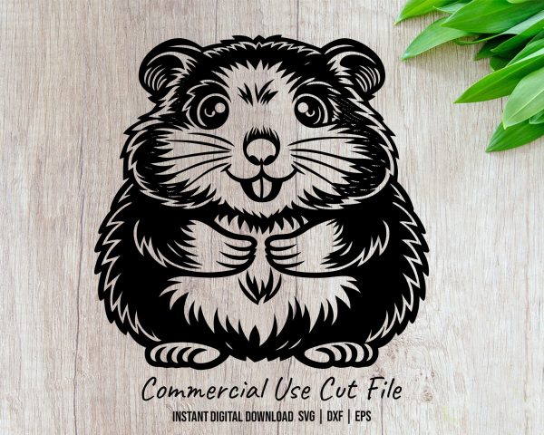 Adorable Hamster Clipart Illustration SVG Design Element