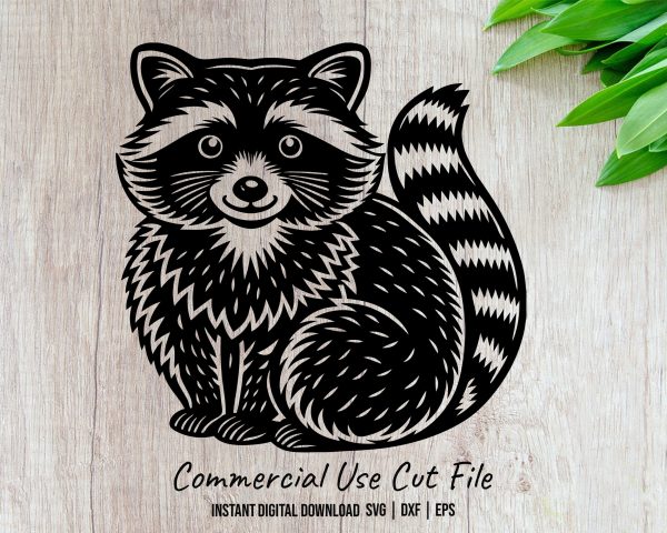 Adorable Cute Raccoon SVG Design Element