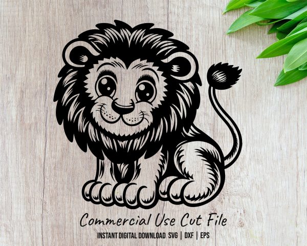 Adorable Lion Illustration Perfect SVG Design Element