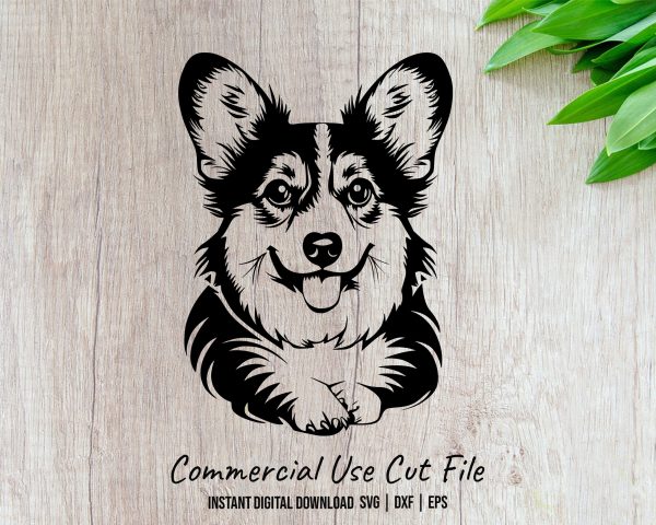 Detailed Corgi Illustration SVG Design Element