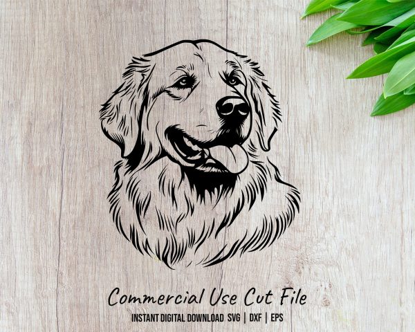 Detailed Illustration of Dog Head SVG Design Element