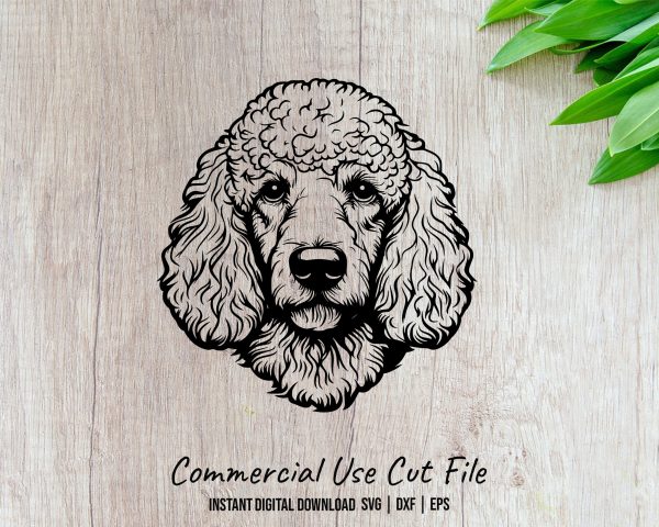 Detailed Dog Face Illustration for SVG Design Element