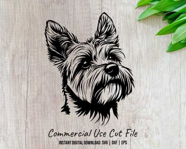 Yorkshire Terrier Dog SVG Design Element