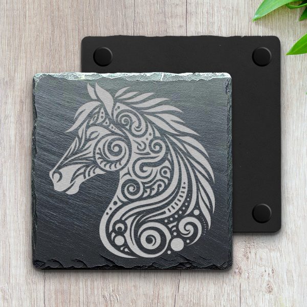 Horse-Themed Decorative Pattern Laser SVG Design Element - Image 4