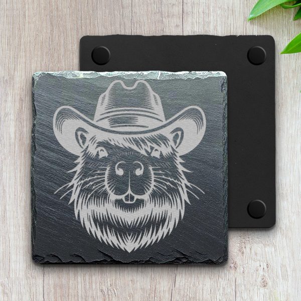 Adorable Cowboy Beaver Laser SVG Design Element - Image 4