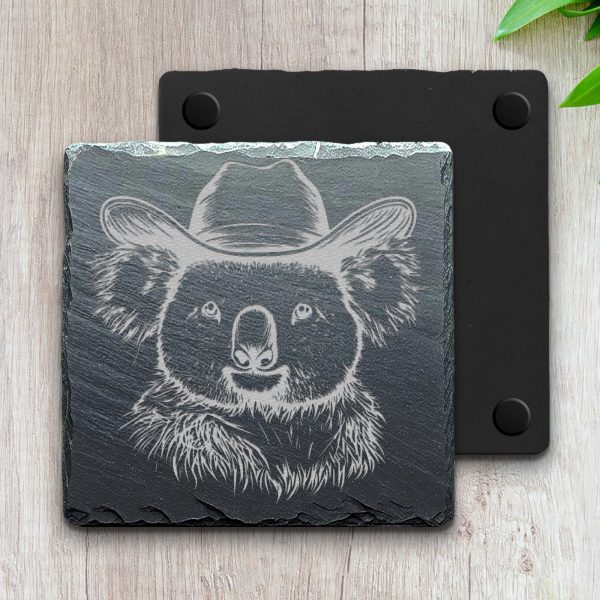 Realistic Koala Bear with Hat Laser SVG Design Element - Image 4