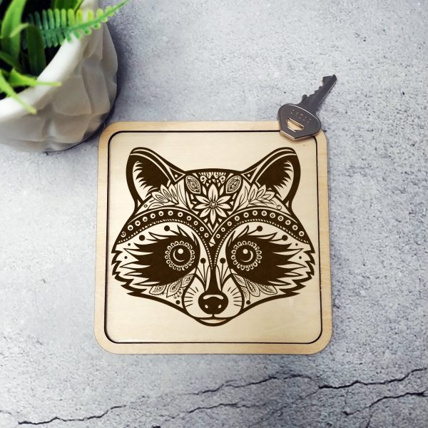 Intricate Raccoon Head Mandala Art Laser SVG Design - Image 2