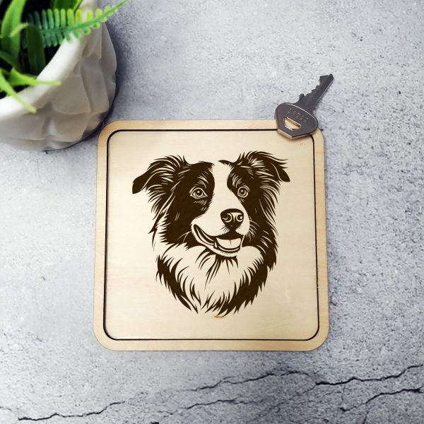 Border Collie Dog Portrait Detailed SVG Design Element - Image 3