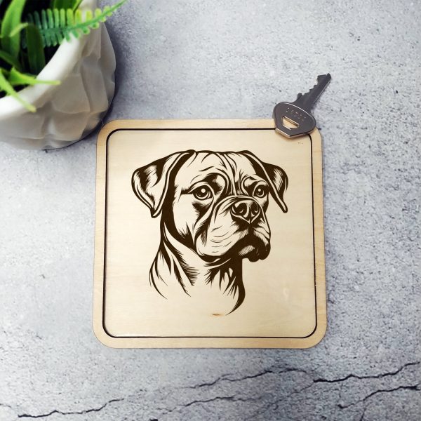 Realistic Boxer Dog Head with Detailed Lines SVG Design Element - Image 3