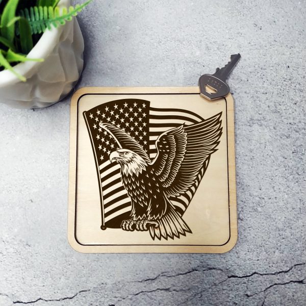 Patriotic Eagle and Flag SVG Design For Laser & Cutting Machines - Image 5