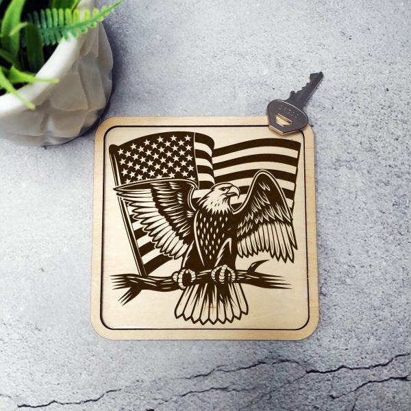 Majestic Eagle With American Flag SVG Design For Laser & Cutting Machines - Image 5