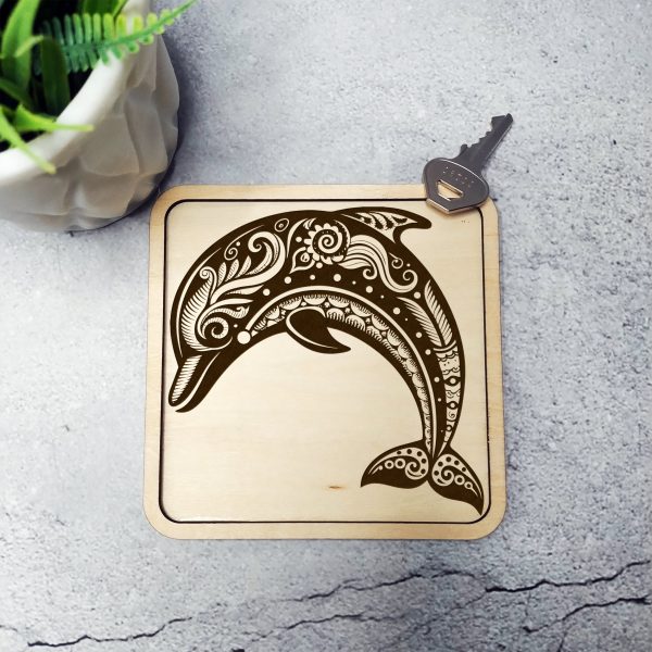 Ornate Dolphin Silhouette Laser SVG Design - Image 2