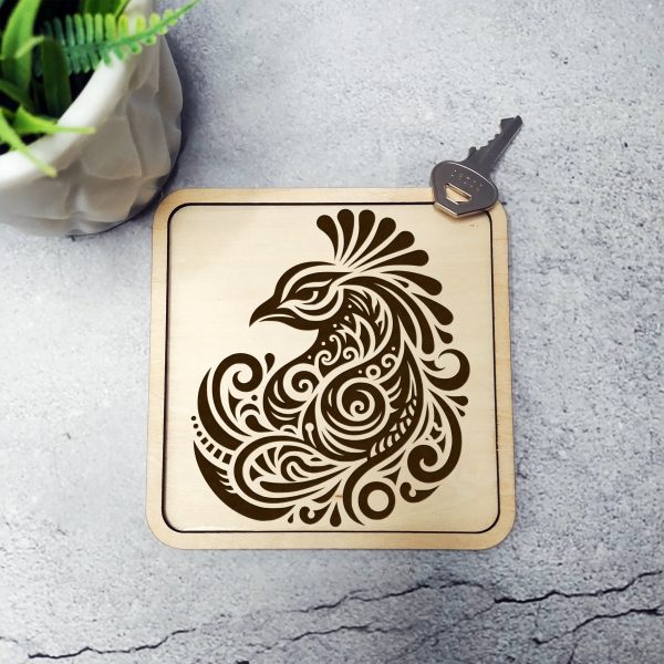 Decorative Bird Pattern Laser SVG Design Element - Image 2