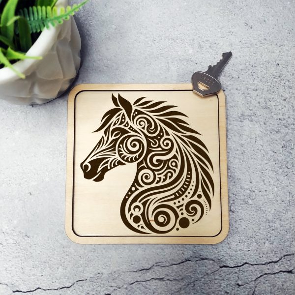 Horse-Themed Decorative Pattern Laser SVG Design Element - Image 2