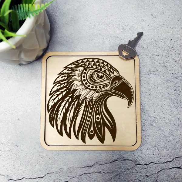 Majestic Eagle Head Detailed Decor Laser SVG Design Element - Image 2