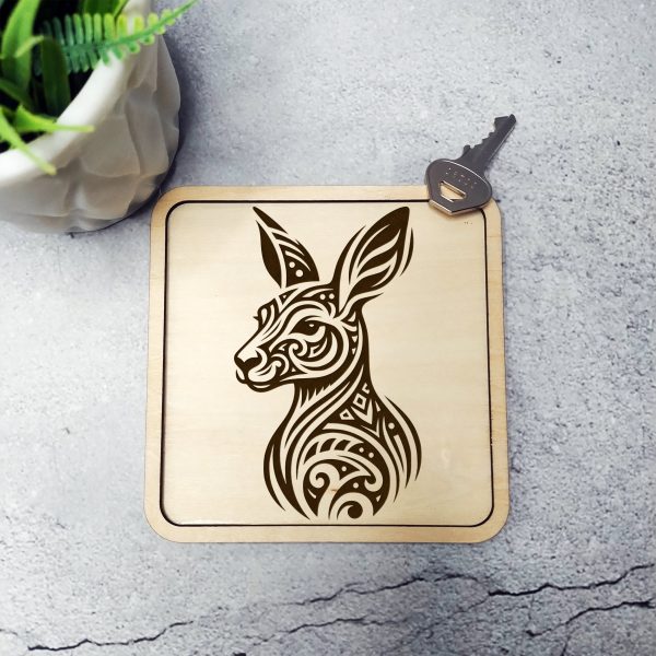 Kangaroo Head Tribal Pattern Laser SVG Design Element - Image 2