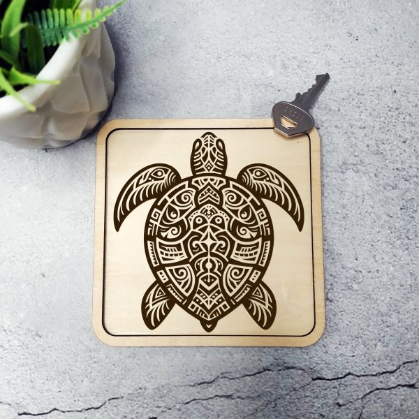 Detailed Sea Turtle Pattern Laser SVG Design Element - Image 2