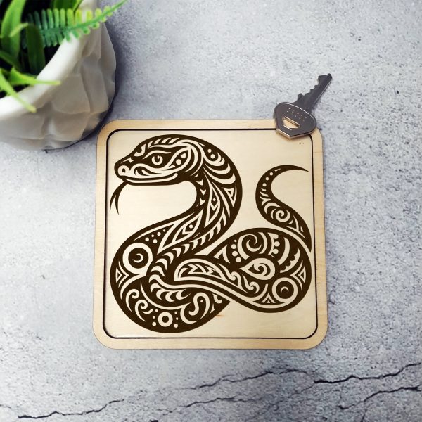 Detailed Tribal Snake Pattern Laser SVG Design Element - Image 2