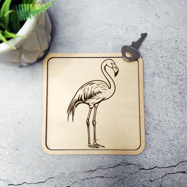 Flamingo Standing Design Laser SVG Design Element - Image 2