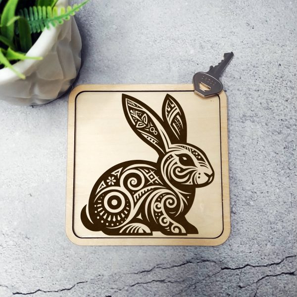 Ornate Rabbit Shape Laser SVG Design Element - Image 2