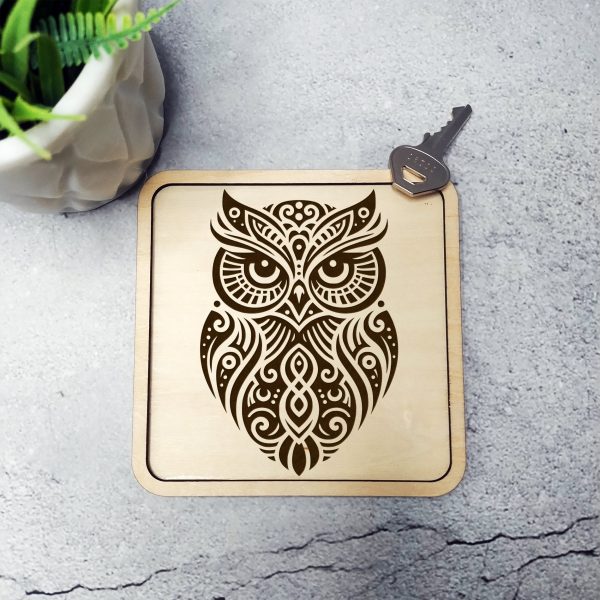 Elegant Owl Pattern Laser SVG Design Element - Image 2