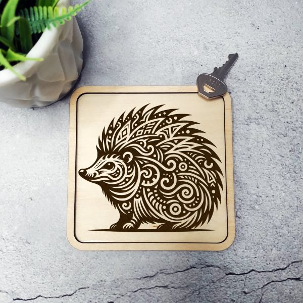 Decorative Hedgehog Art Laser SVG Design Element - Image 2