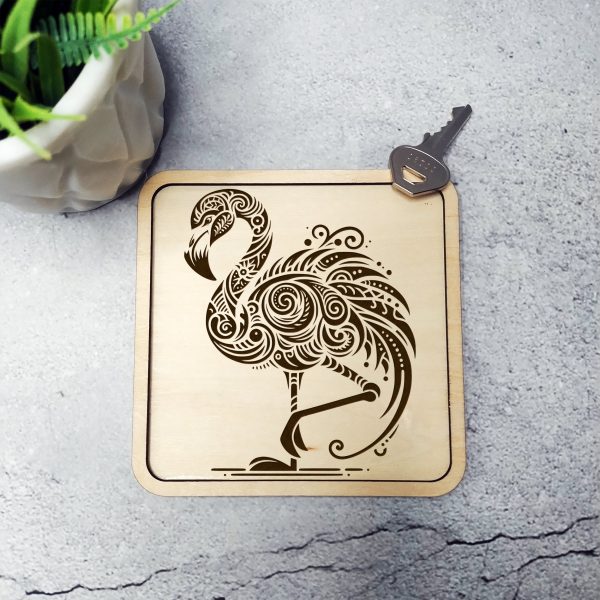 Ornate Flamingo Art Laser SVG Design Element - Image 2