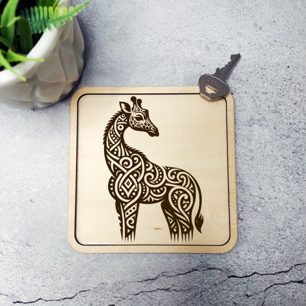 Detailed Giraffe Tribal Pattern Laser SVG Design Element - Image 2