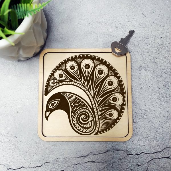 Artistic Peacock Mandala Pattern Laser SVG Design - Image 2