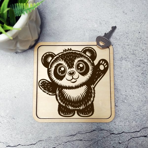 Adorable Waving Panda Bear Character SVG Design Element - Image 6