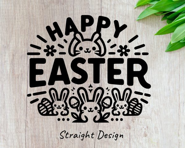 Happy Easter Bunny and Egg 20oz Laser Tumbler SVG Design - Image 2