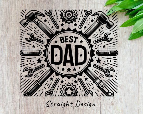 Best Dad Tool Design 20oz Skinny Tumbler Laser SVG Design - Image 2