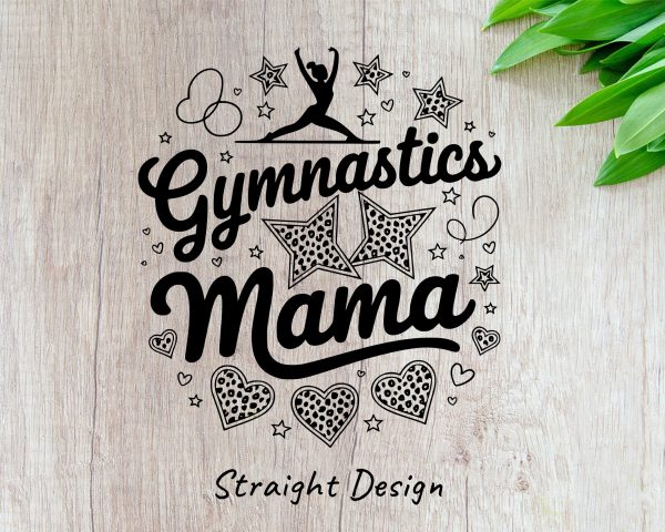 Gymnastics Mama Star Hearts Design 20oz Skinny Tumbler Laser Engraved SVG Design - Image 2