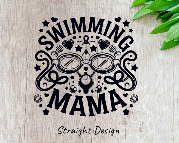 Swimming Mama Stylish 20oz Skinny Tumbler Laser Engraved SVG Design - Image 2