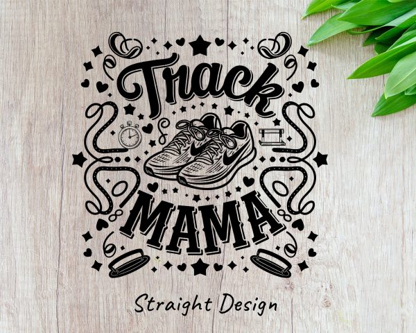 Track Mama Heart Stars Stopwatch 20oz Skinny Tumbler Laser Engraved SVG Design - Image 2