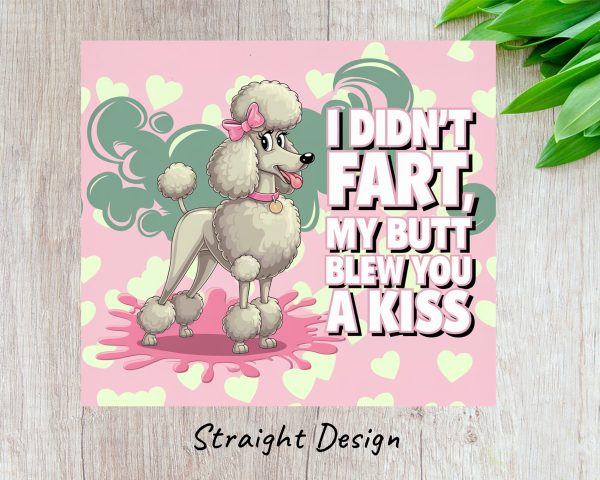 I Didn't Fart My Butt Blew You A Kiss 20oz Skinny Sublimation Tumbler Wrap - Image 3