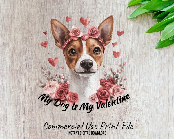 My Dog Is My Valentine Sublimation Design PNG - Image 2