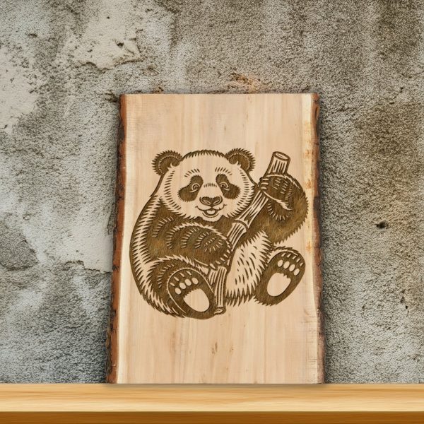 Cute Panda Bear Holding Bamboo SVG Design Element - Image 5