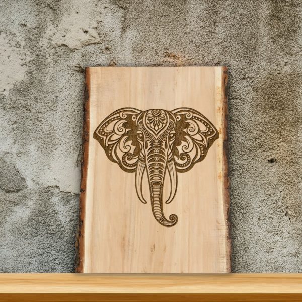 Ornate Elephant Head Mandala Pattern Laser SVG Design - Image 4