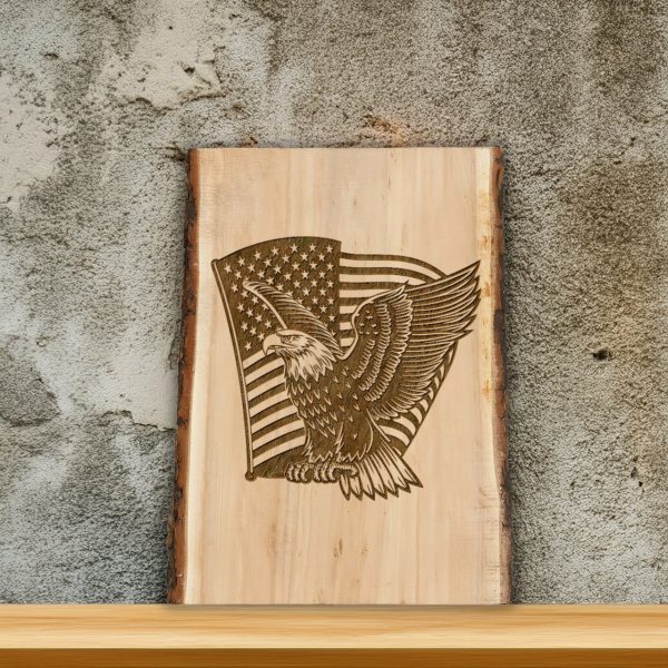 Patriotic Eagle and Flag SVG Design For Laser & Cutting Machines - Image 6